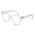 Oversize White Designer Square Eyeglasses For Women LKE23044-WHT