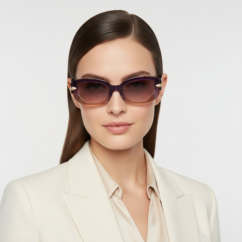 RoyalGaze | Cateye Purple Sunglasses For Women ELSH033-PURPL