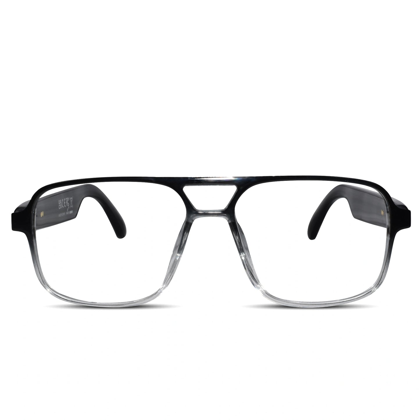 Front view of Smart Photochromic Eyeglasses for men and women. A stylish choice for designer eyeglasses with comfort and clarity that gives an aesthetic look