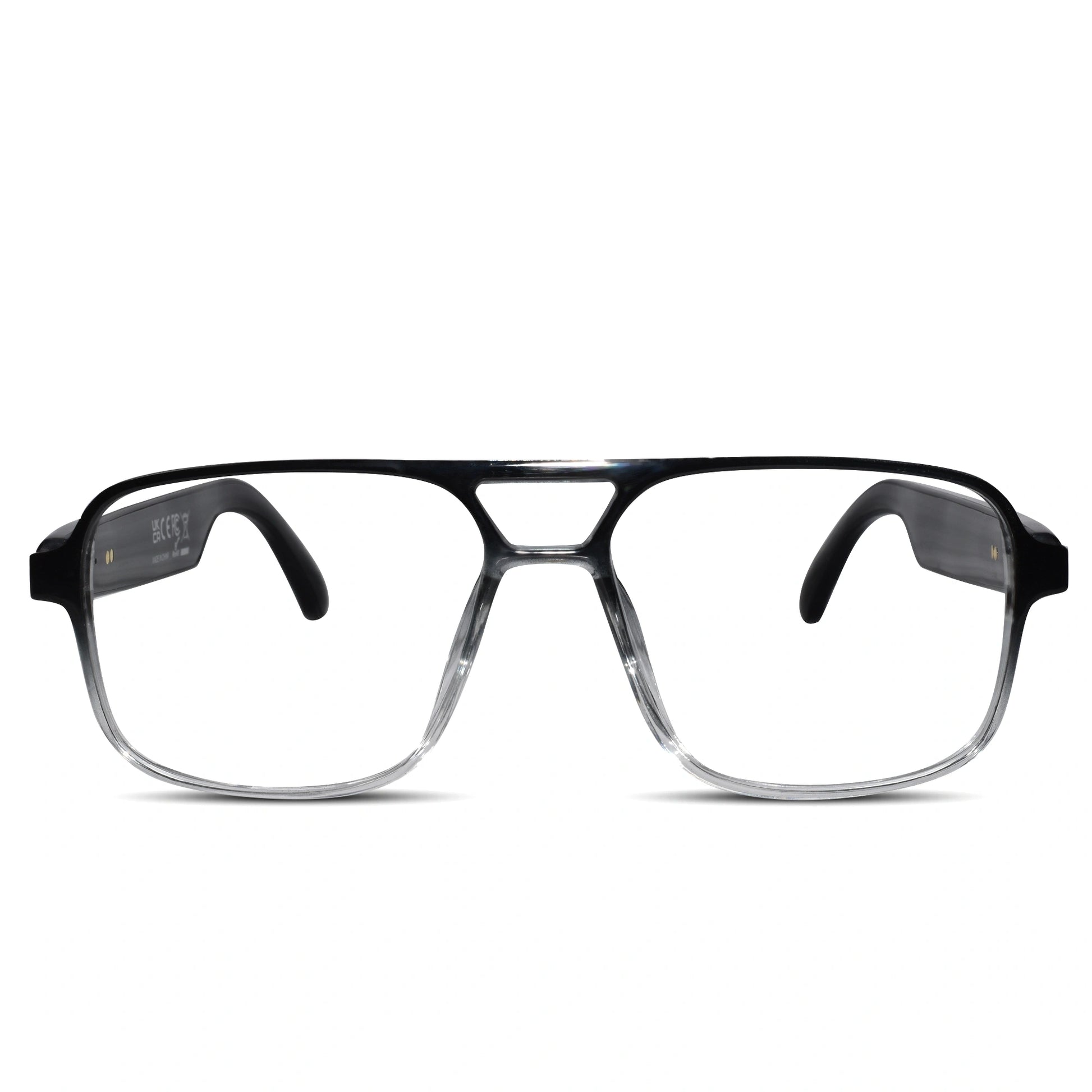 Front view of Smart Photochromic Eyeglasses for men and women. A stylish choice for designer eyeglasses with comfort and clarity that gives an aesthetic look