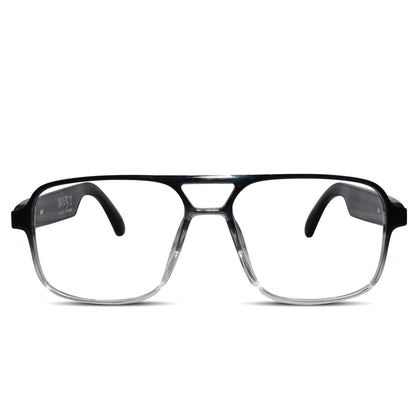 Front view of Smart Photochromic Eyeglasses for men and women. A stylish choice for designer eyeglasses with comfort and clarity that gives an aesthetic look