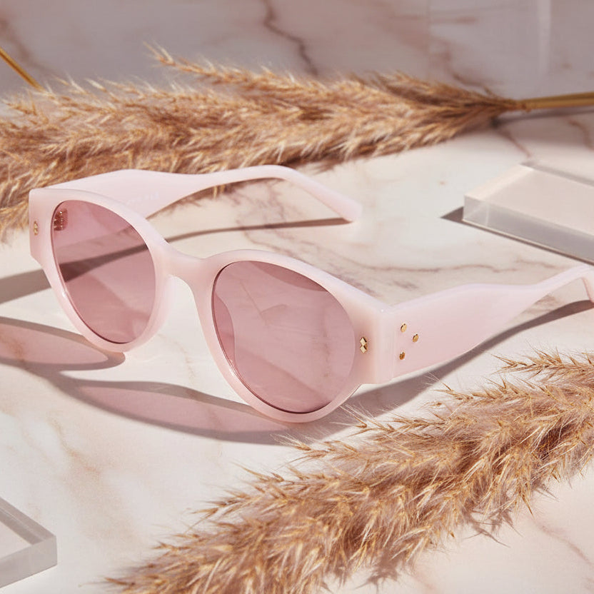 Pink Round  Sunglasses For Women LKS6503-PINK