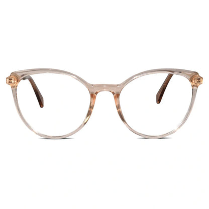 Crystal Red Designer Rimless Cat eye Eyeglasses For Women