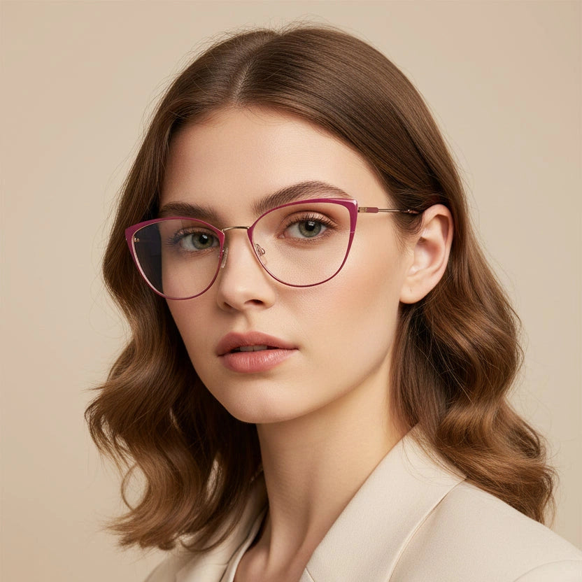 Pink Cat eye Eyeglasses For Women LKE1010-PNK