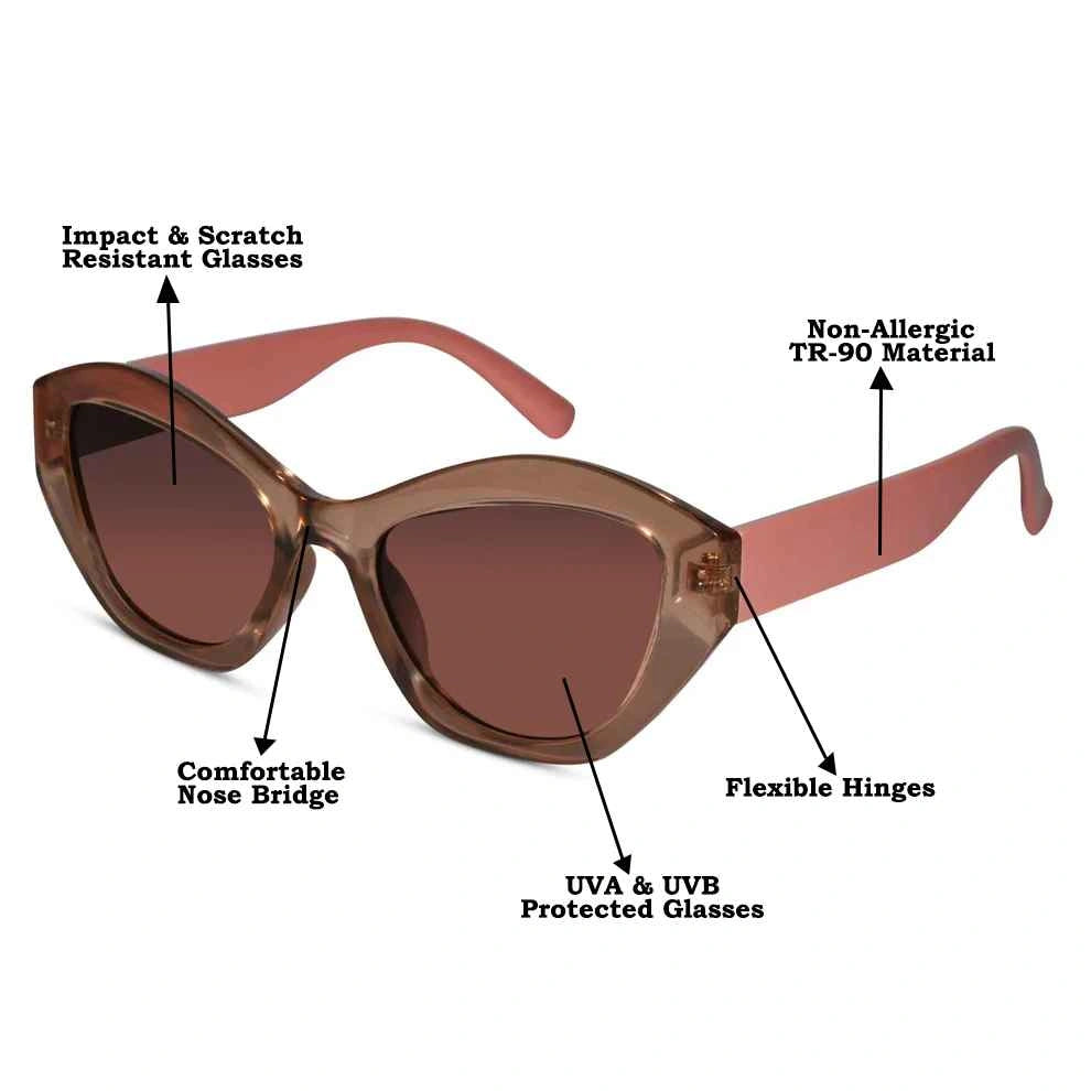 Pink Cateye Designer Sunglasses For women LKS9526-PNK