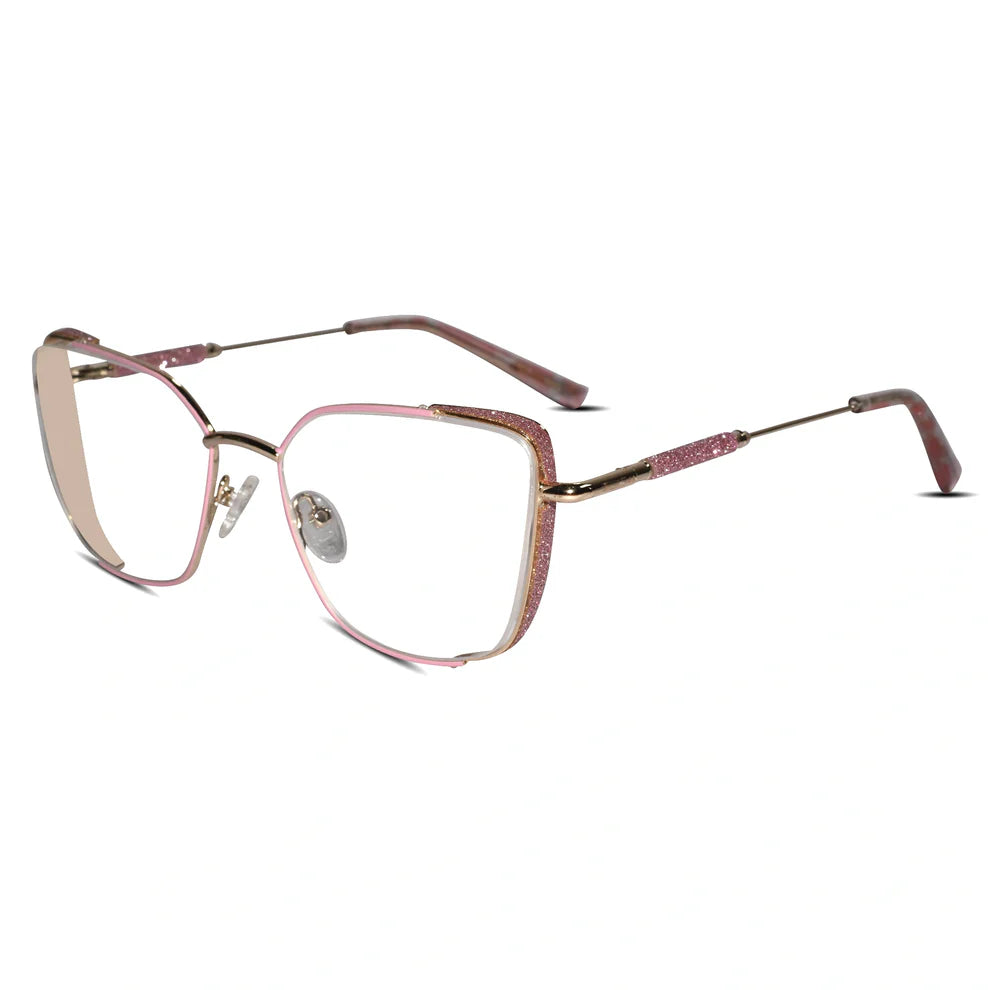Brown Designer Cat eye Rimless Eyeglasses For Women ELE7022-BRN