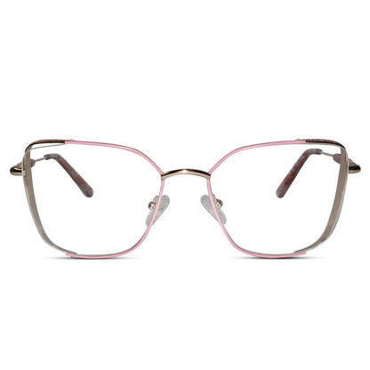 Green Designer Cat eye Rimless Eyeglasses For Women