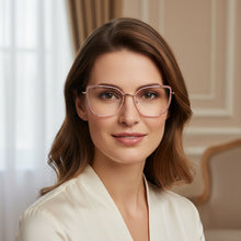 Pink Designer Rimless Cateye Eyeglasses For Women ELE7022-PNK