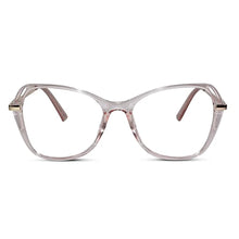 Pink Gold Designer Cateye Eyeglasses For Women