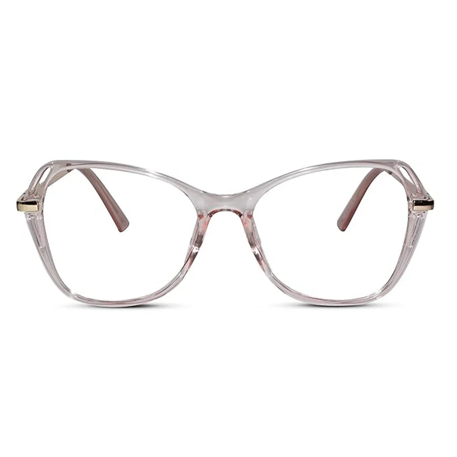 Pink Gold Designer Cateye Eyeglasses For Women