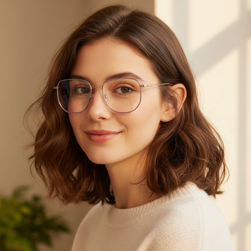 Pink Oversize Eyeglasses For women LKE5558-PNK