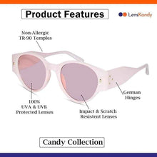 Pink Round  Sunglasses For Women
