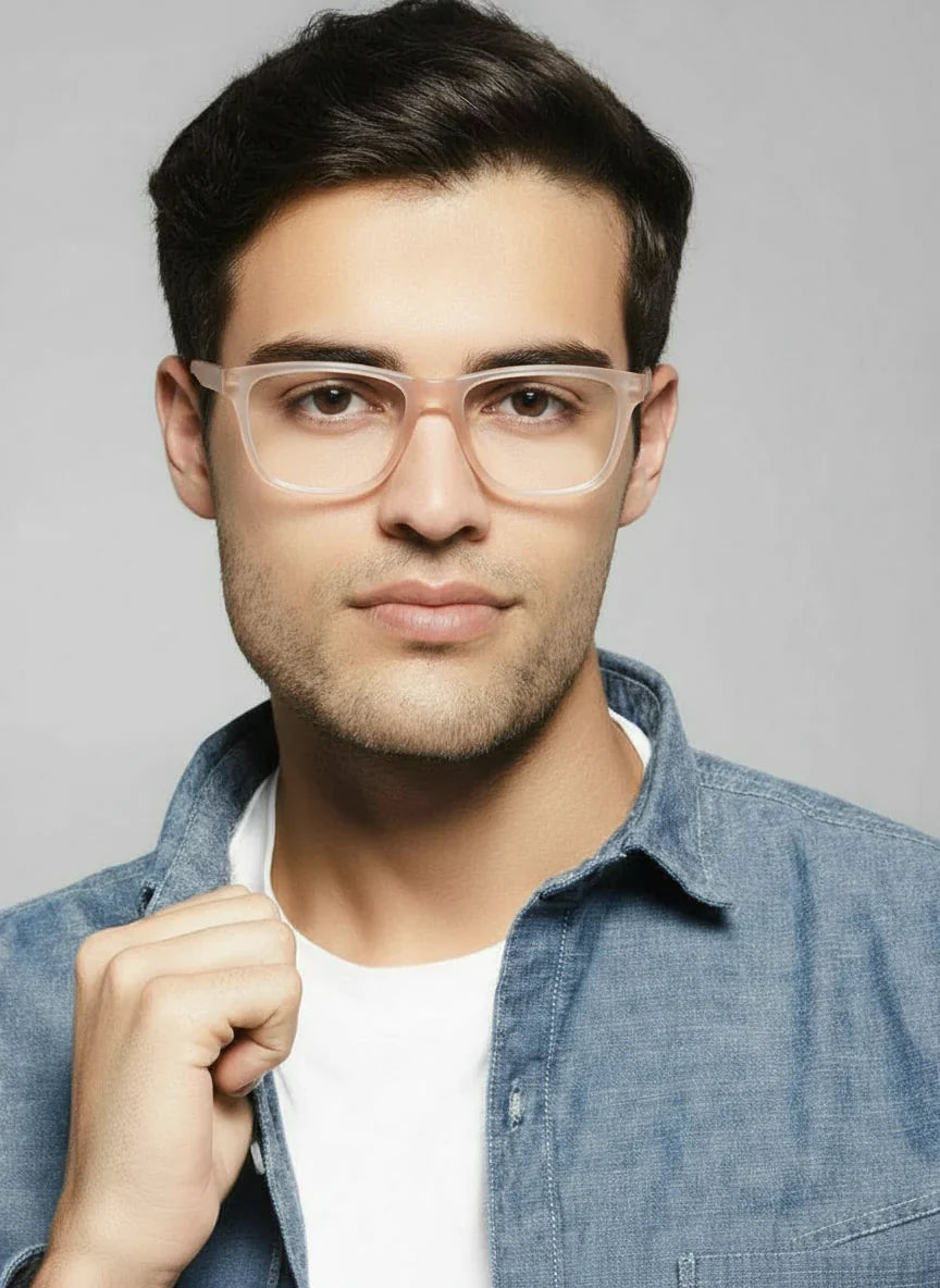 Urban Matt Pink Rectangular Eyeglasses & Computer Glasses For Men & Women