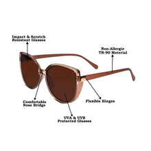 Polarised Cateye Sunglasses For Women