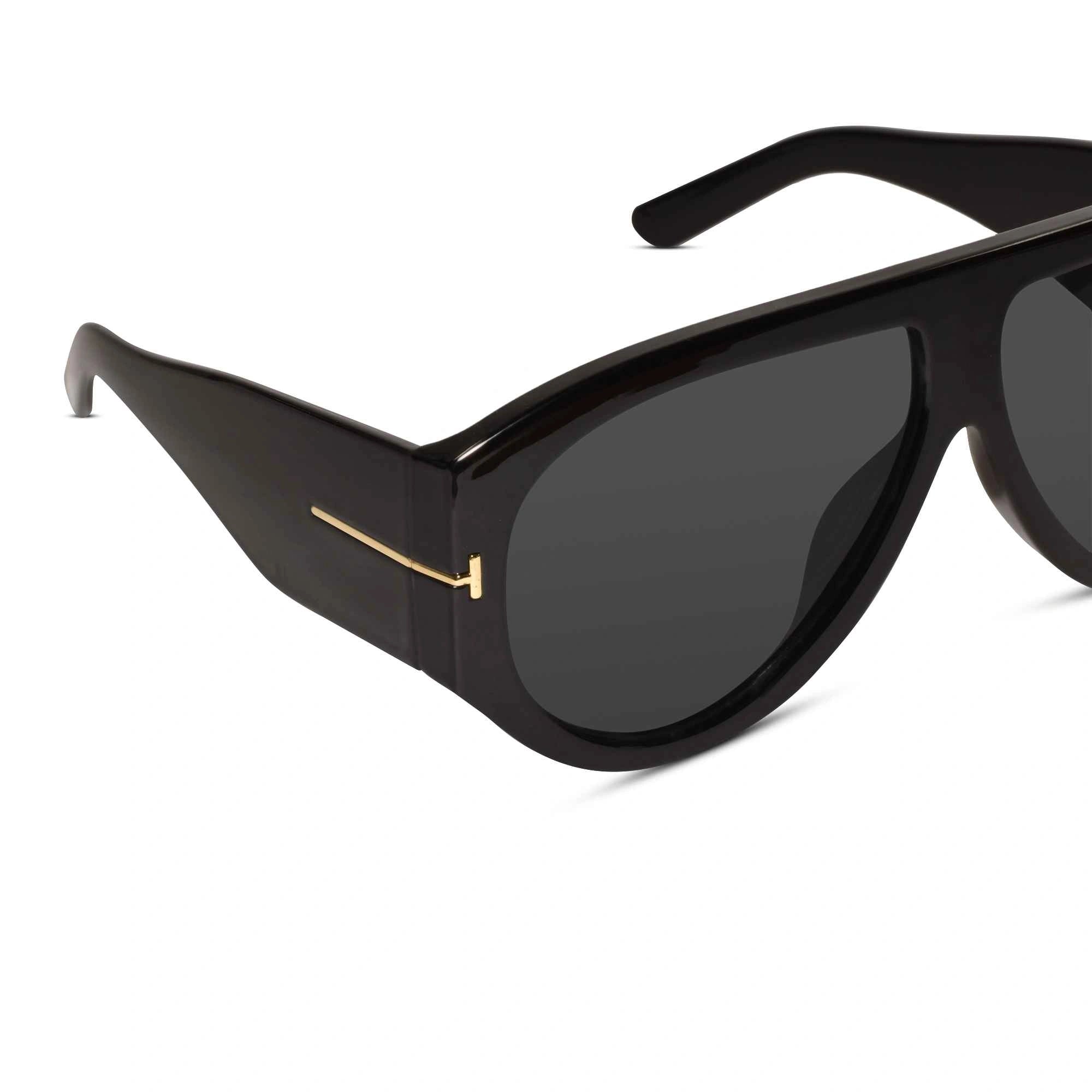 Polarized Aviator Black Sunglasses For Men LKS9577-BLK