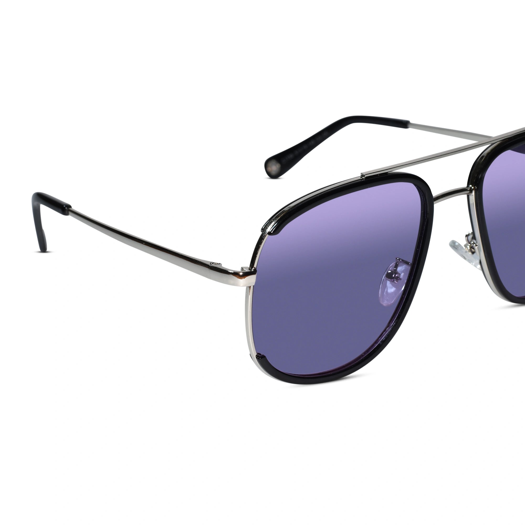 Premium Aviator Sunglasses for Men LKSC1759-BLK Silver