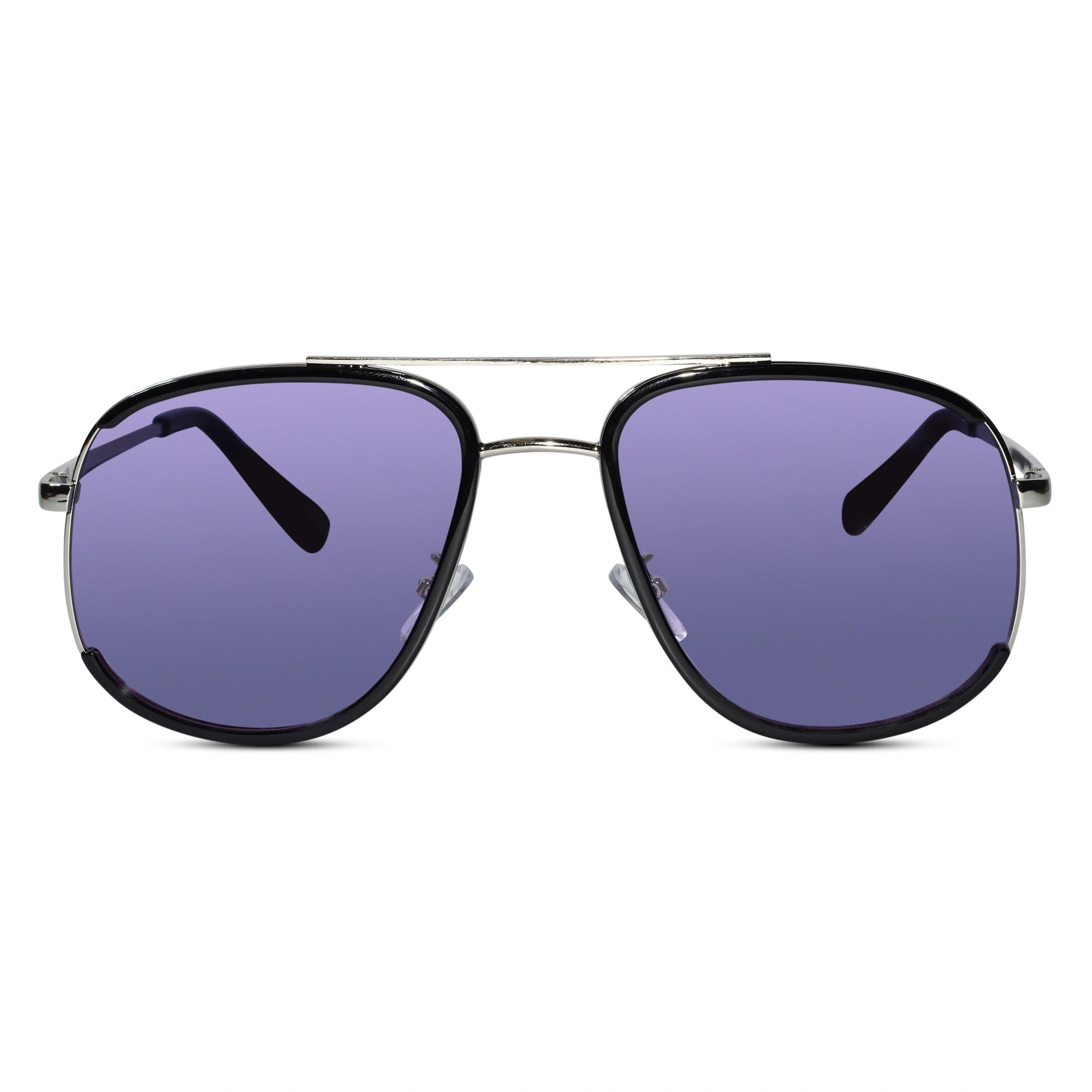 Premium Aviator Sunglasses for Men LKSC1759-BLK Silver