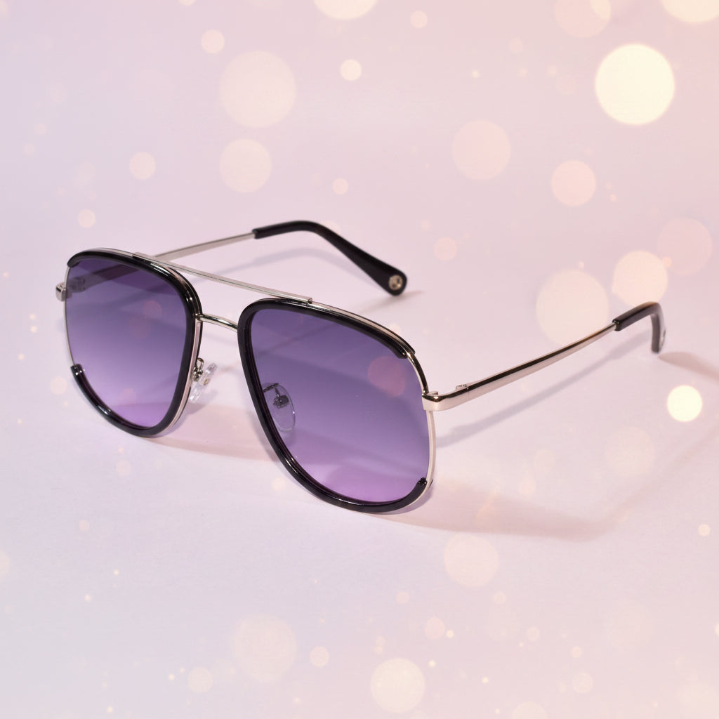 Premium Aviator Sunglasses for Men LKSC1759-BLK Silver