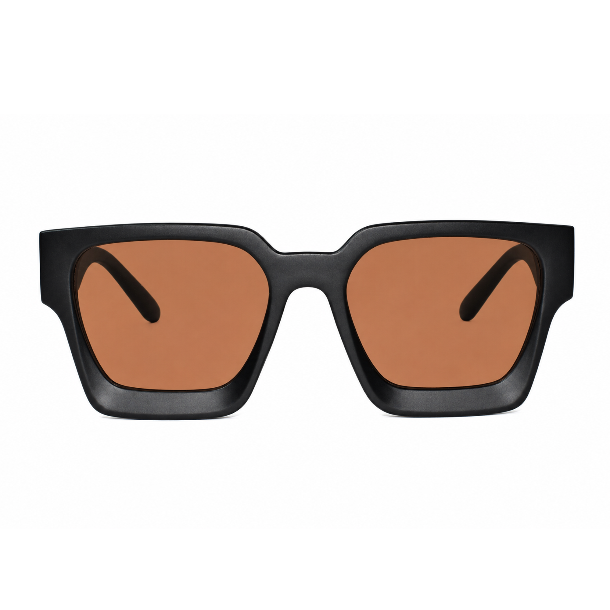 Premium Black Square Orange Lens Sunglasses for Men ELSZ3502-ORNG