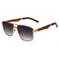 Premium Golden Rectangular Sunglasses for Men LKS2648-GLD