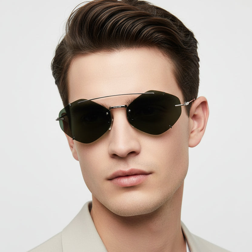 Premium Green Aviator And UV Protected Sunglasses For Men & Women ELS2026S03-GRN