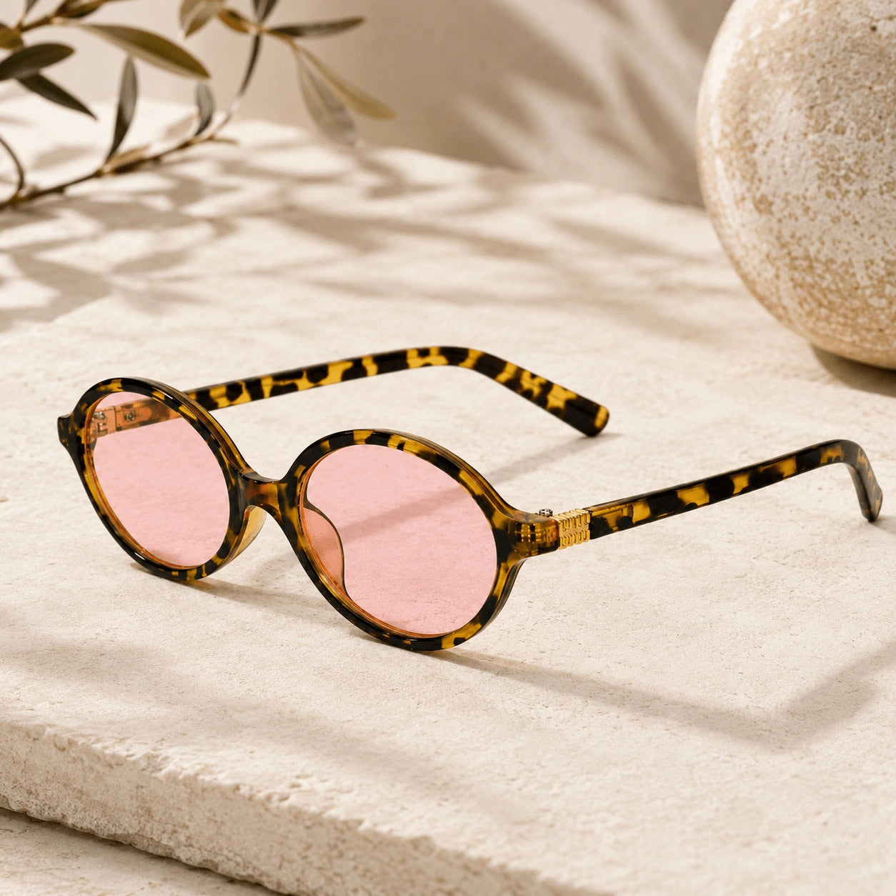 Premium Round Sunglasses for Women ELS2026S018-DA PNK