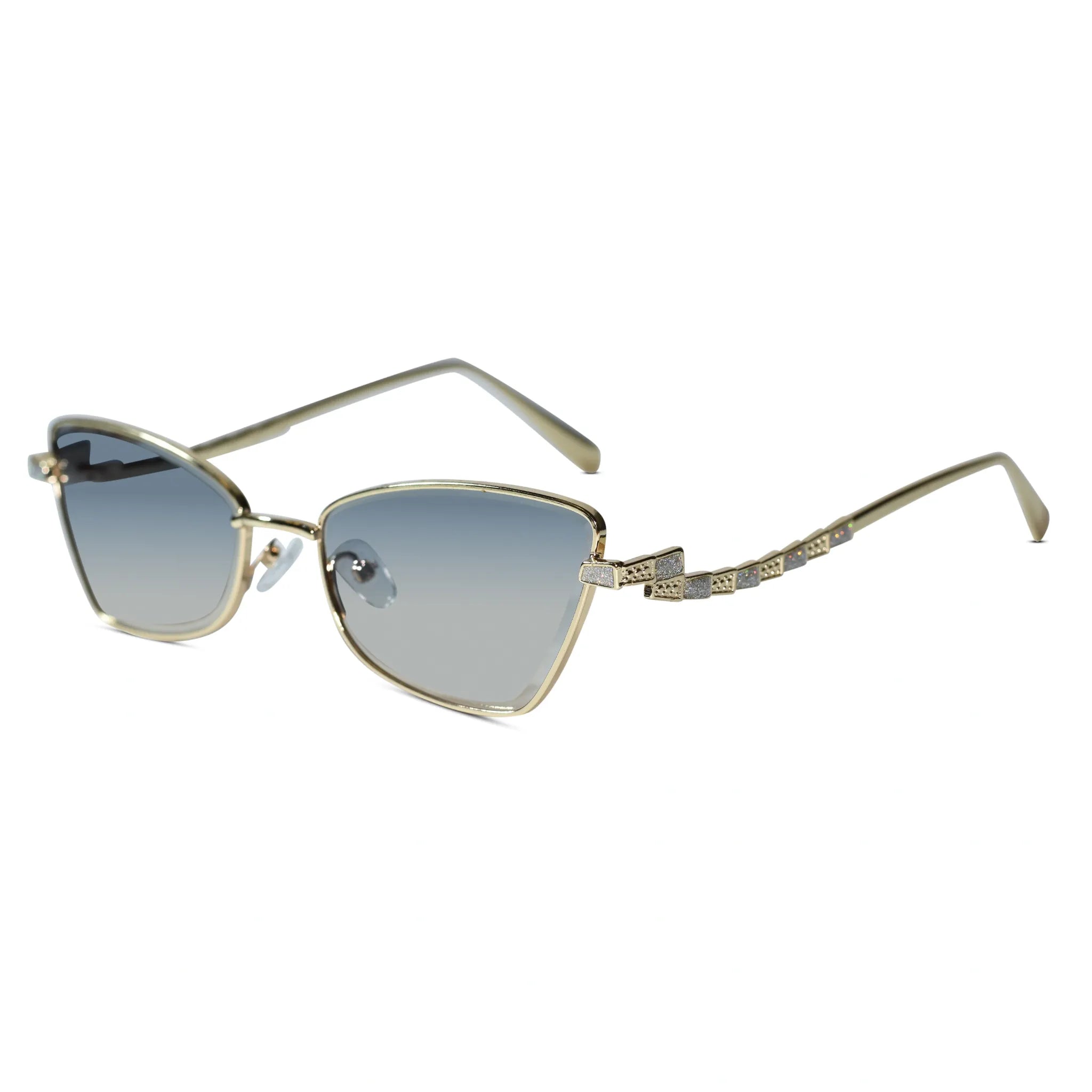 Premium Stylish Gold Cat Eye Sunglasses for Women ELS2026S025-Golden