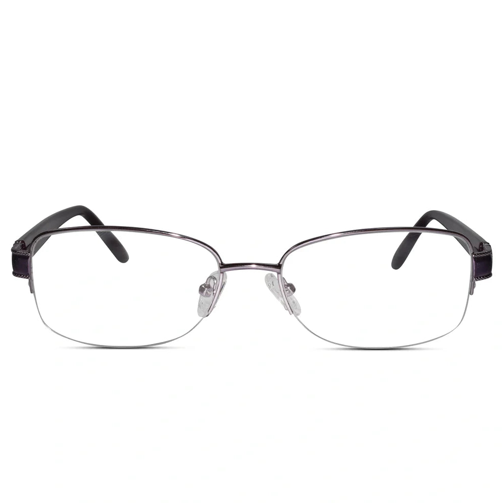 Brown Designer Half Rim Cat eye Eyeglasses