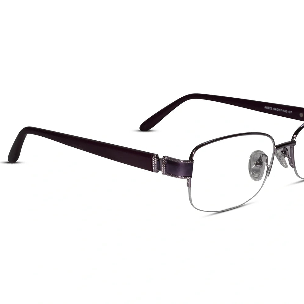 Brown Designer Half Rim Cat eye Eyeglasses