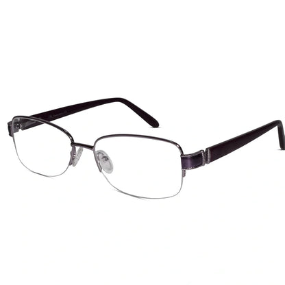 Brown Designer Half Rim Cat eye Eyeglasses