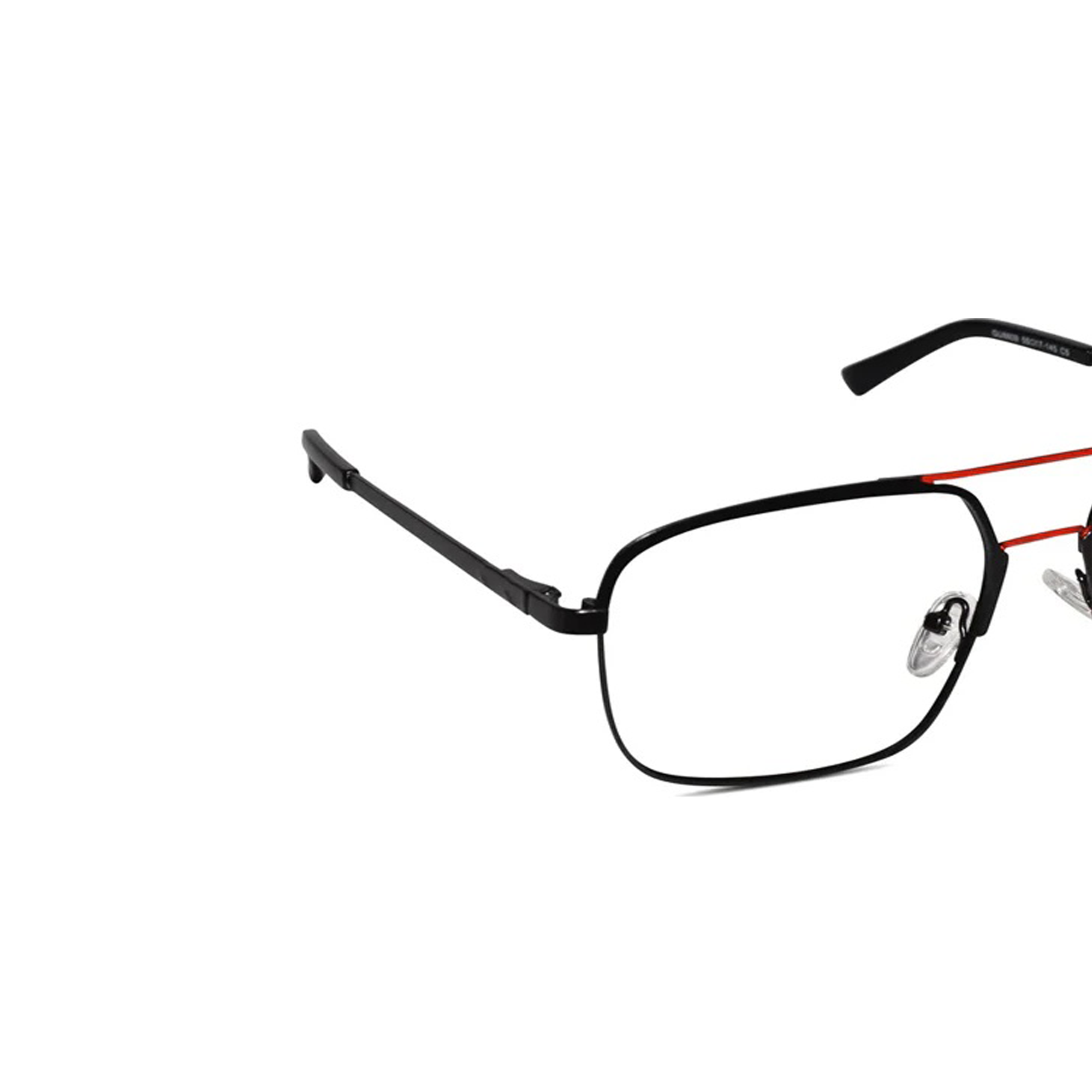 Black Aviator Eyeglasses & Computer Glasses For Men ELE8609-RED-BLK