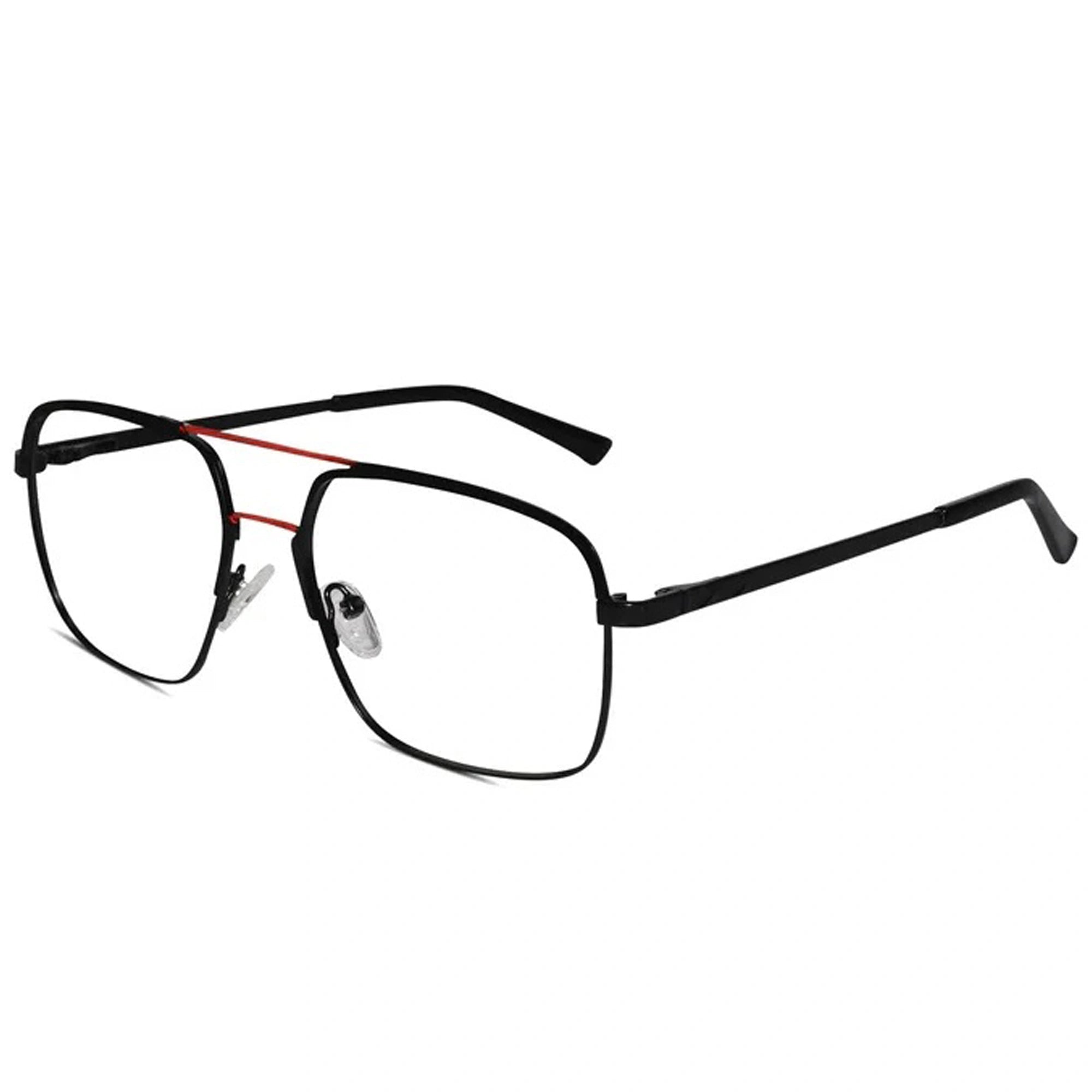 Black Aviator Eyeglasses For Men ELE8609-RED