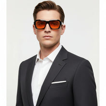 RETRO Orange Tint Square Sunglasses For Men & Women