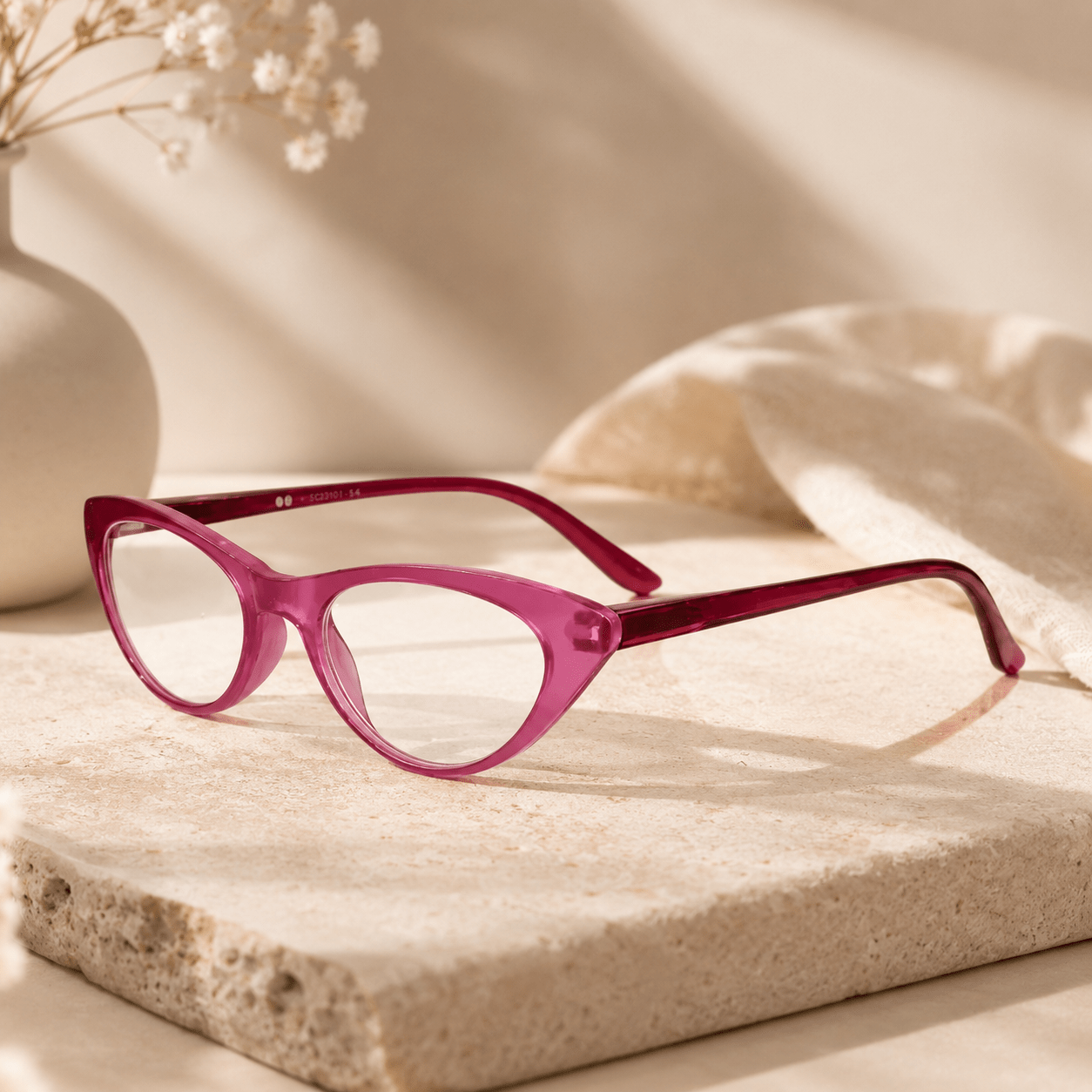 Cat eye Shape Reading Glasses for Women LKHE015-PNK