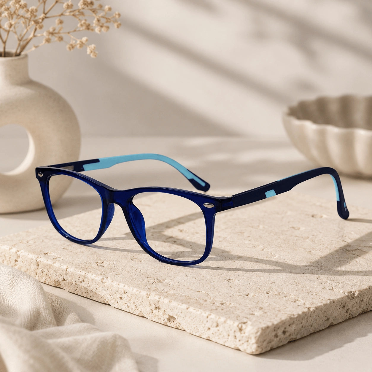 Rectangular Blue Eyeglasses For Kids LKEK2310-BLU
