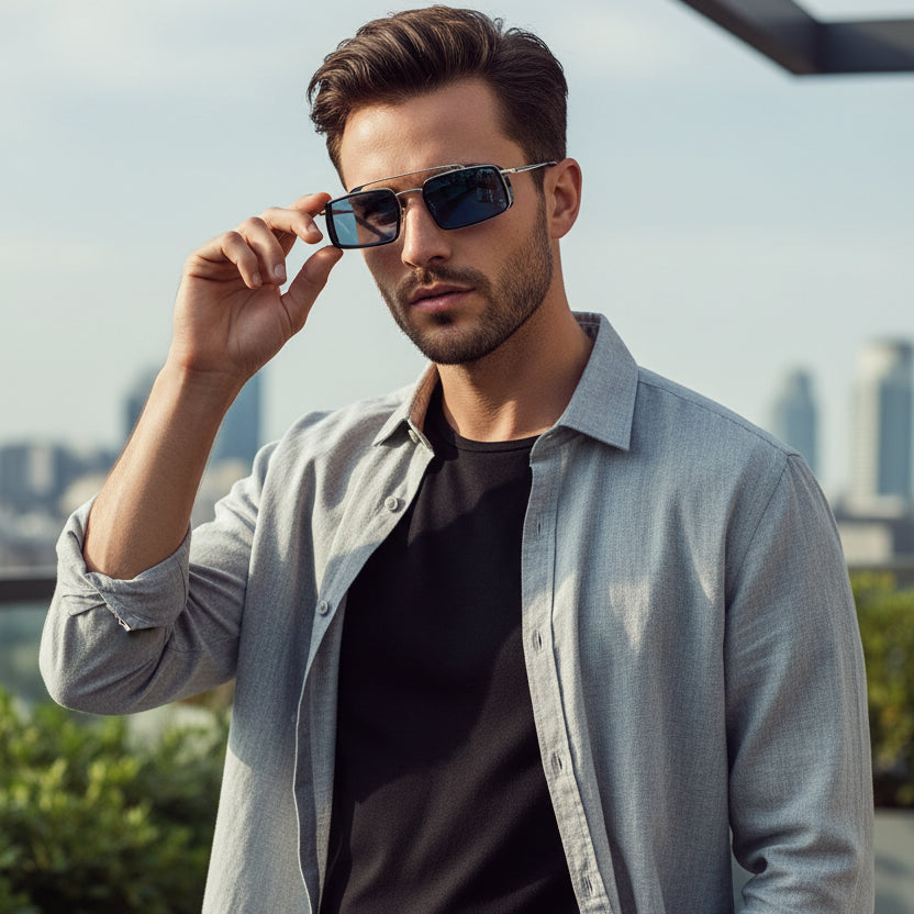 Rectangular Sunglasses for Men & Women ELSZ3601P-BLU