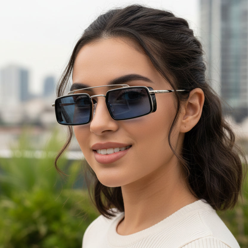 Rectangular Sunglasses for Men & Women ELSZ3601P-BLU