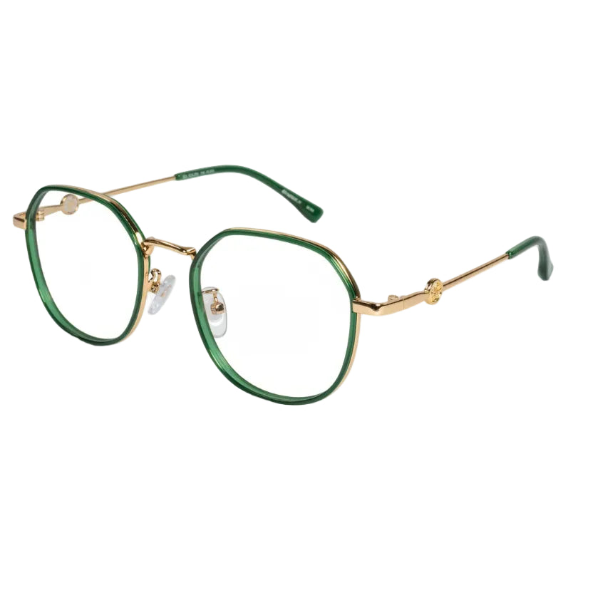 Red Hexagonal Eyeglasses For Women LKE0672-GREEN
