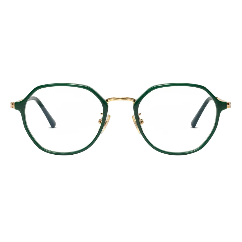 Red Hexagonal Eyeglasses For Women LKE0672-GREEN