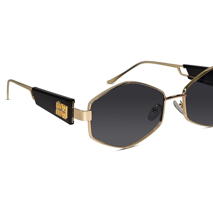 Retro Hexagonal Sunglasses for Women & Men ELS2134-BLK