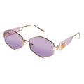 Retro Hexagonal Sunglasses for Women & Men ELS2134-Purple