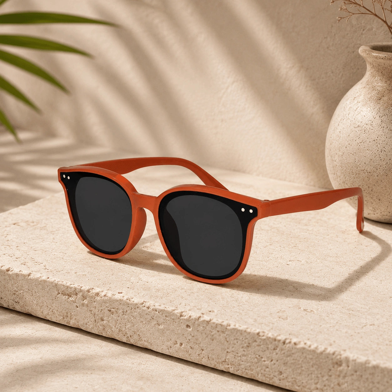 Retro Wayfarer Orange kids Sunglasses LKSK1632-ORN