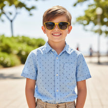 Retro Wayfarer Yellow kids Sunglasses