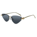 Rimless Cat Eye Sunglasses for Women ELS2026S010-BLK GLD