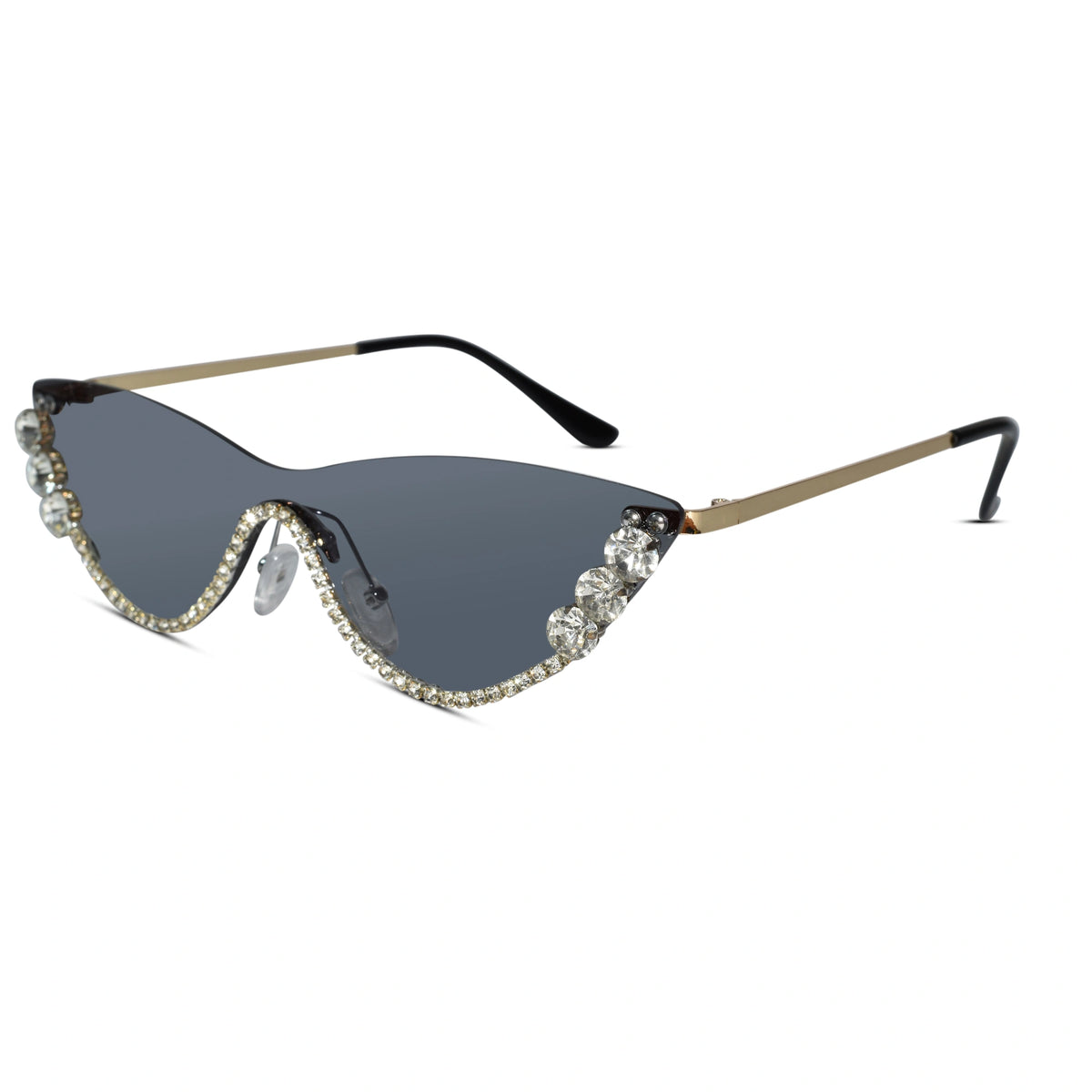 Rimless Cat Eye Sunglasses for Women