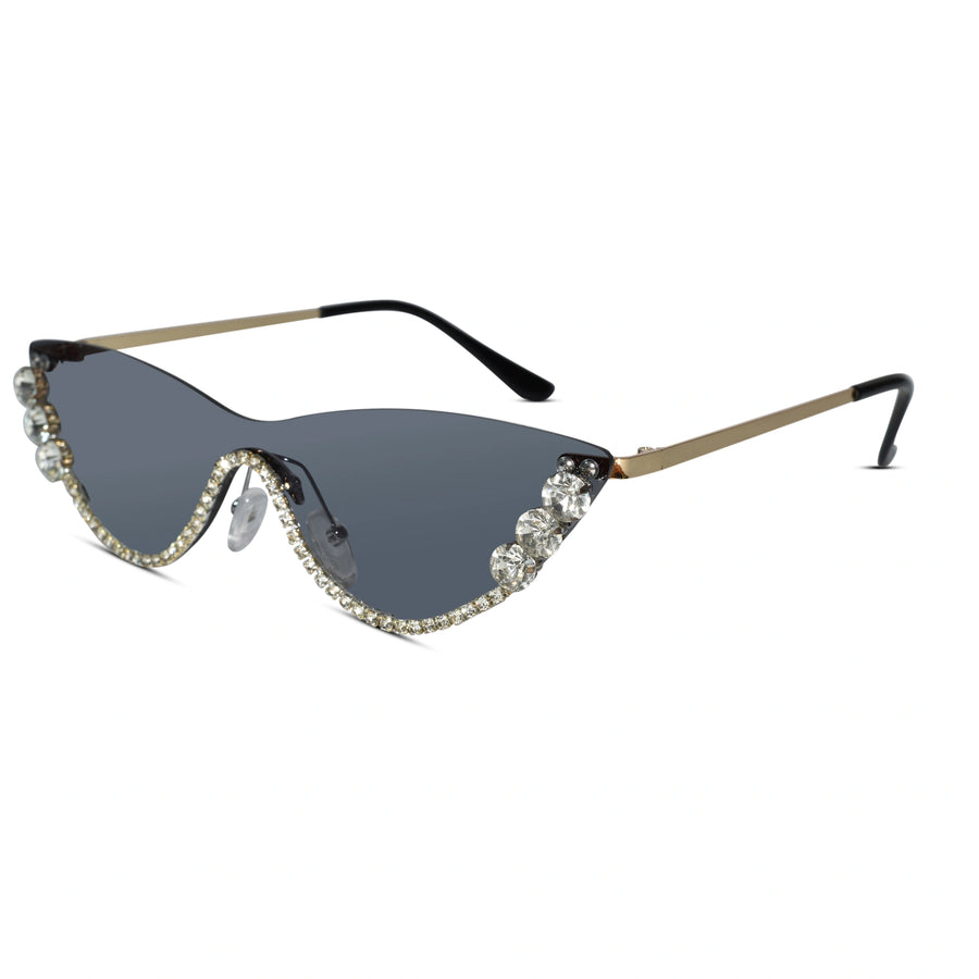 Rimless Cat Eye Sunglasses for Women