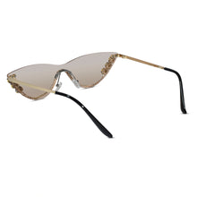 Rimless Cat Eye Sunglasses for Women