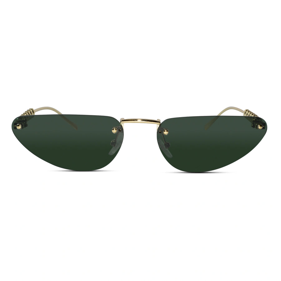 Rimless Cat Eye Sunglasses for Women
