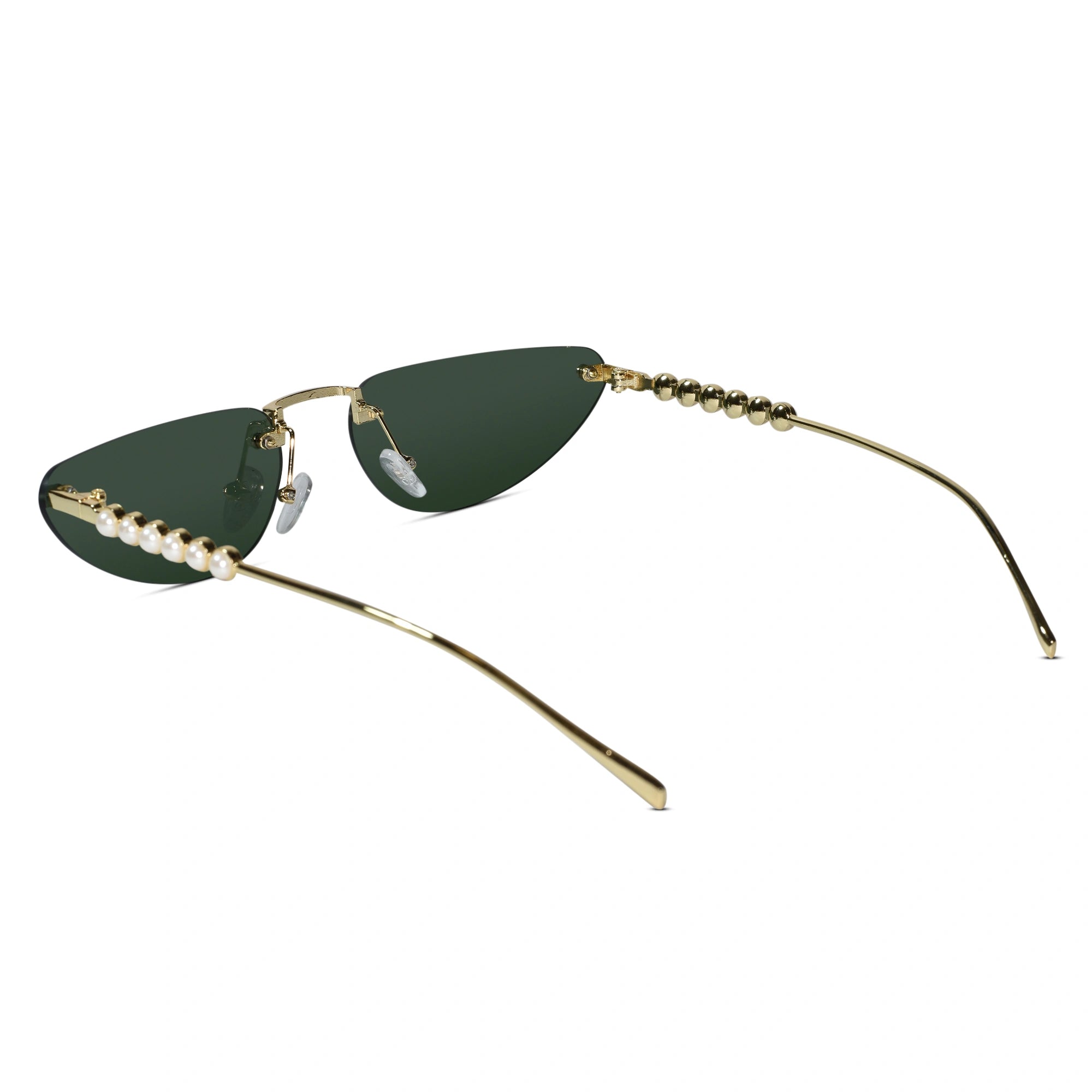 Rimless Cat Eye Sunglasses for Women ELS2026S12-GRN GLD