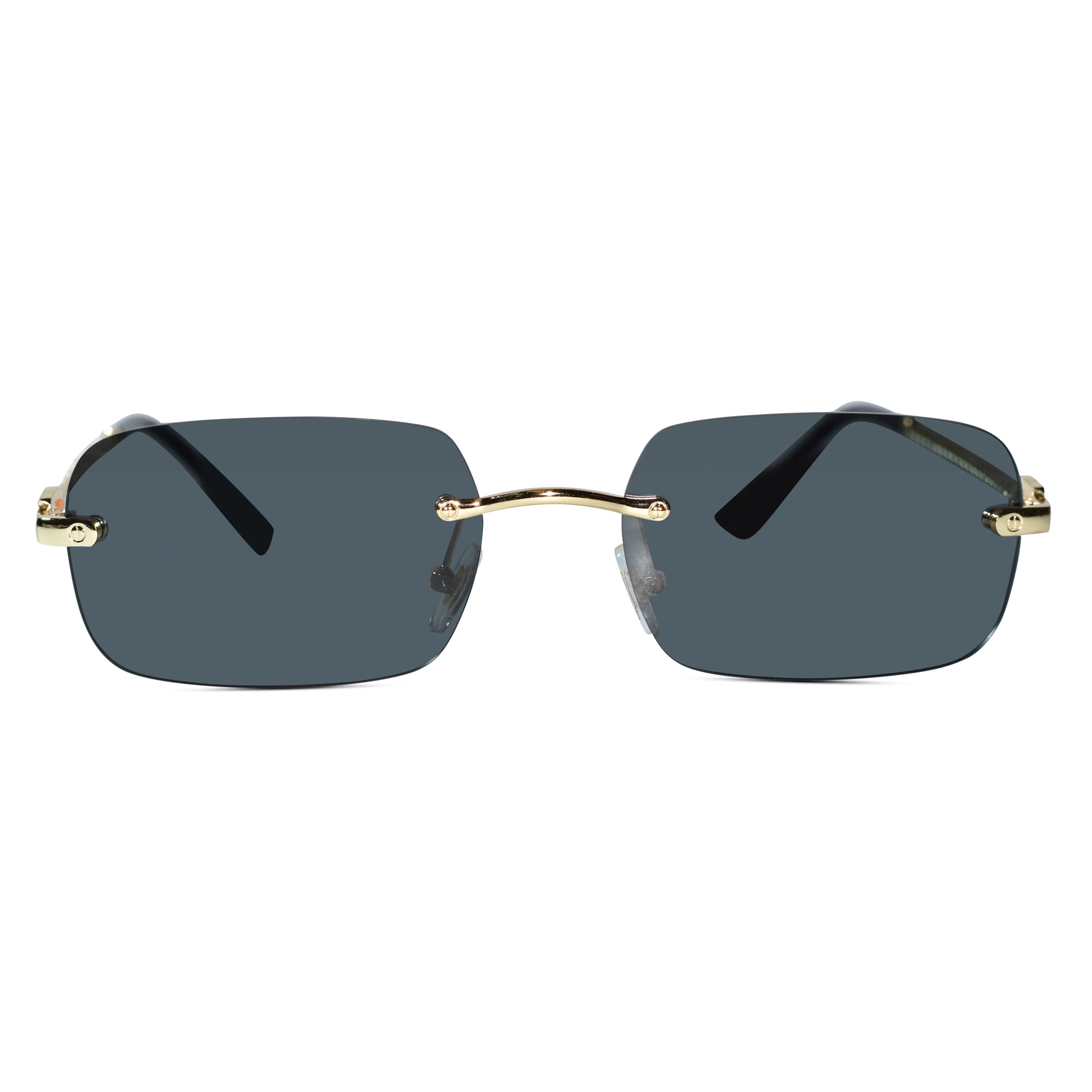 Rimless Rectangle Sunglasses for Men & Women ELS2026S030-BLK